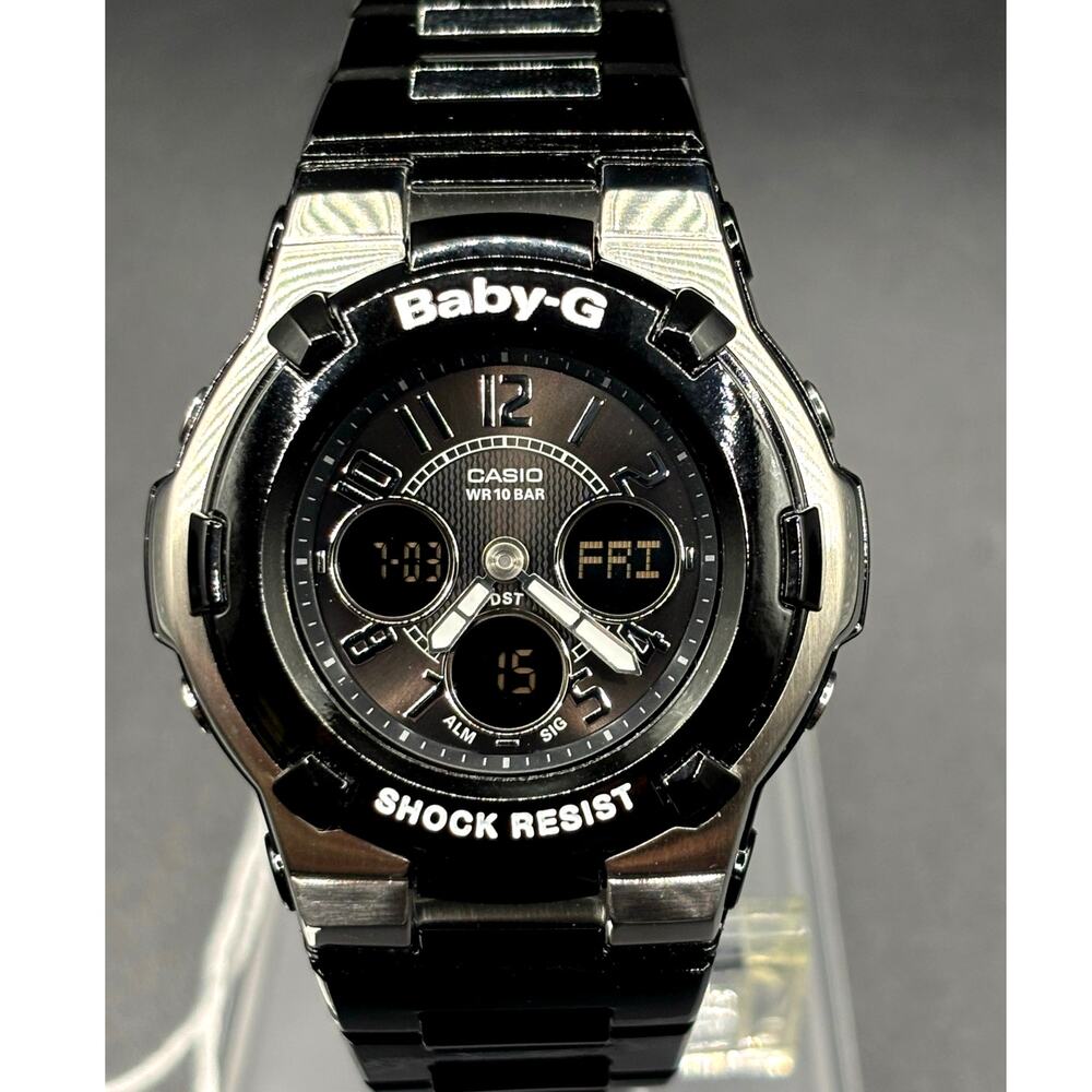 Casio Baby-G BGA110-1B2 Analog Digital Black Women’s Watch Discontinued